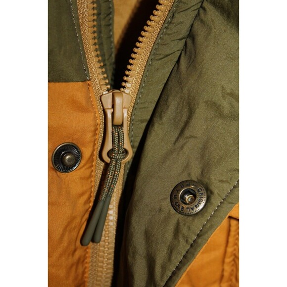 Prana Men Timber Trail Down Two Tone Puffer Vest XL Colorblock GREEN ORANGE New - Picture 7 of 7